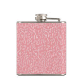 Rosa Katze mit Violin-Hip-Flask Flachmann (Rückseite)