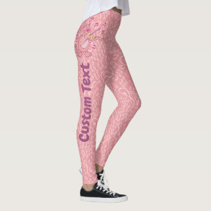 Rosa Katze mit Violine Leggings