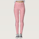Rosa Katze mit Violine Leggings (Vorderseite)