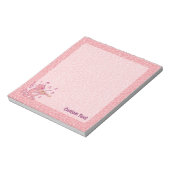 Rosa Katze mit Violine Notepad Notizblock (Rotiert)