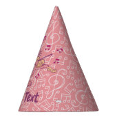 Rosa Katze mit Violine-Party-Hut Partyhütchen (Rechts)