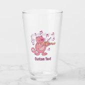 Rosa Katze mit Violinglas Glas (Vorderseite)