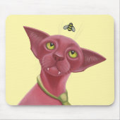 Rosa Katze Mousepad (Vorne)