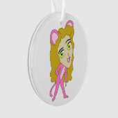 Rosa Katze Ornament (Vorderseite)