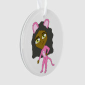 Rosa Katze Ornament (Vorderseite)