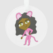 Rosa Katze Ornament (Rückseite)