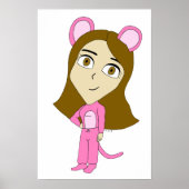 Rosa Katze Poster (Vorne)