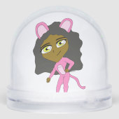 Rosa Katze Schneekugeln (Rückseite)