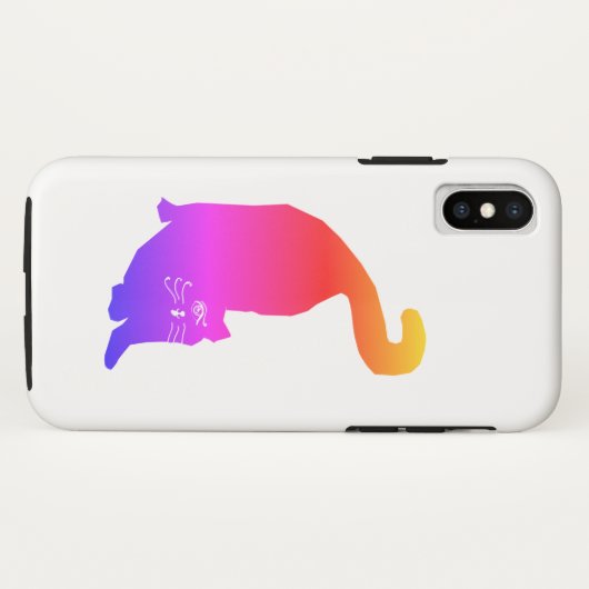 Rosa Katze silouuui Case-Mate iPhone Hülle (Rückseite (Horizontal))