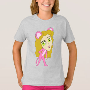 Rosa Katze T-Shirt