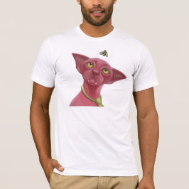 Rosa Katze T-Shirt