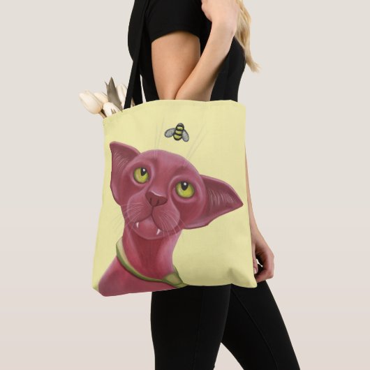 Rosa Katze Tasche (Von Nahem)