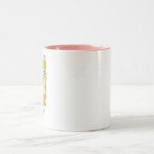 Rosa Katze Zweifarbige Tasse (Mittel)