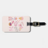 Rosa Katzen Frische Gepäckanhänger (Vorderseite horizontal)