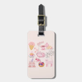 Rosa Katzen Frische Gepäckanhänger (Vorderseite vertikal)