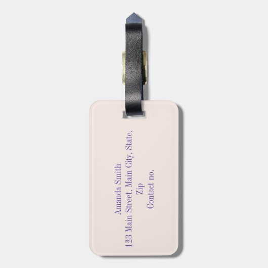 Rosa Katzen Frische Gepäckanhänger (Rückseite vertikal)