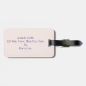 Rosa Katzen Frische Gepäckanhänger (Rückseite horizontal)