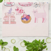 Rosa Katzen Frische Geschirrtuch (Gefaltet)