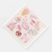 Rosa Katzen Frische Serviette (Ecke)