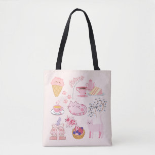 Rosa Katzen Frische Tasche