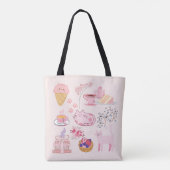 Rosa Katzen Frische Tasche (Rückseite)