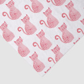 Rosa Katzen Geburtstag Seidenpapier (Ausschnitt)