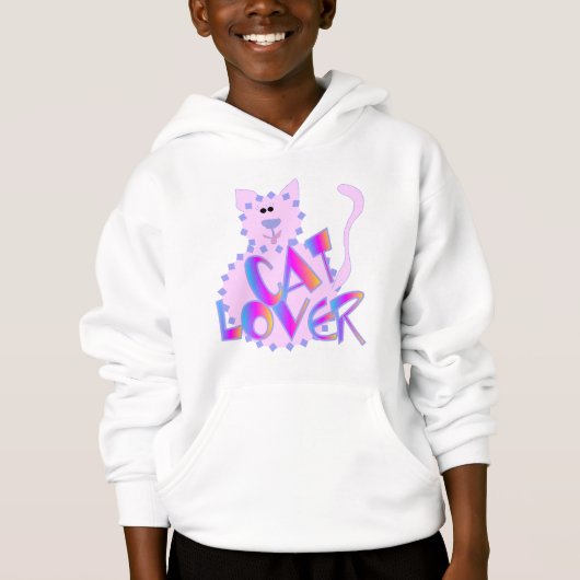 Rosa Katzen-Liebhaber-T-Shirts und Geschenke Hoodie (Vorderseite)
