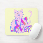 Rosa Katzen-Liebhaber-T-Shirts und Geschenke Mousepad (Mit Mouse)