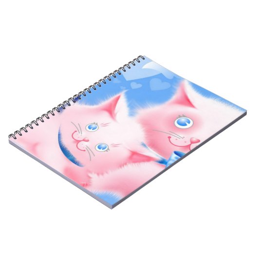 Rosa Katzen Notizblock (Linke Seite)