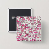 Rosa Katzen-Ohr-Knopf Button (Vorne & Hinten)
