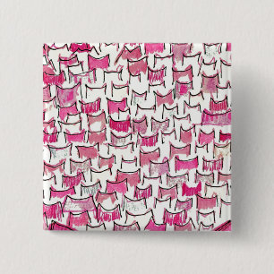 Rosa Katzen-Ohr-Knopf Button