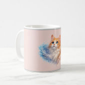 Rosa Katzen-Style Kaffeetasse (Vorderseite Links)