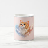 Rosa Katzen-Style Kaffeetasse (Mittel)
