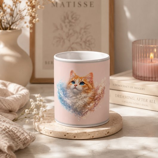 Rosa Katzen-Style Kaffeetasse