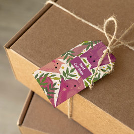 Rosa Katzen und Äste Beste Katze Mama Geschenkanhänger