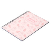 Rosa Katzen und Jellybeans Personalisiertes Baby Notizblock (Linke Seite)