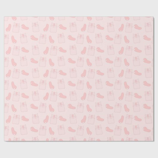 Rosa Katzen und Jellybeeren Muster Geschenkpapier (Flach)