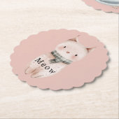 Rosa Katzen Untersetzer (angewinkelt)