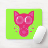 Rosa Katzengasmaske Mousepad (Mit Mouse)
