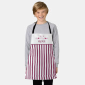 Rosa Katzengesicht, Liebe Herz, Personalisiert Schürze (Getragen)