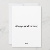 Rosa Katzenherz Valentinstag Feiertagskarte (Rückseite)