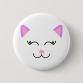 Rosa Kätzin Button (Vorderseite)