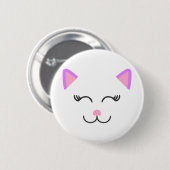 Rosa Kätzin Button (Vorne & Hinten)