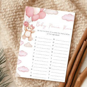 Rosa Kaum Wart Baby Shower Babynamen-Rennen Spiel