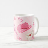 Rosa Kawaii Mädchen-Tasche. Kaffeetasse (VorderseiteRechts)