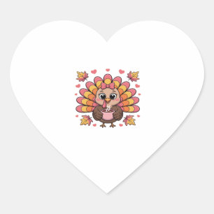 rosa kawaii Thanksgiving Truthahn Classic T-Shirt Herz-Aufkleber