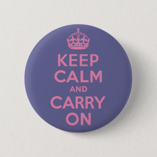 Rosa Keep Calm And Carry On Button