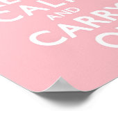 Rosa Keep Calm und Mach Weiter Poster (Ecke)
