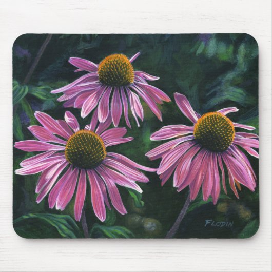Rosa Kegelblumen - Mousepad (Vorne)
