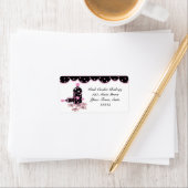 Rosa Kekse, Bäckerei-Etikett Adressaufkleber (Insitu)